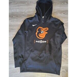 Nike Baltimore Orioles 2024 Postseason Hoodie Mens Small Black Therma Fit MLB P